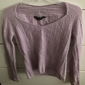 Adrienne vittadini lilac cashmere sweater